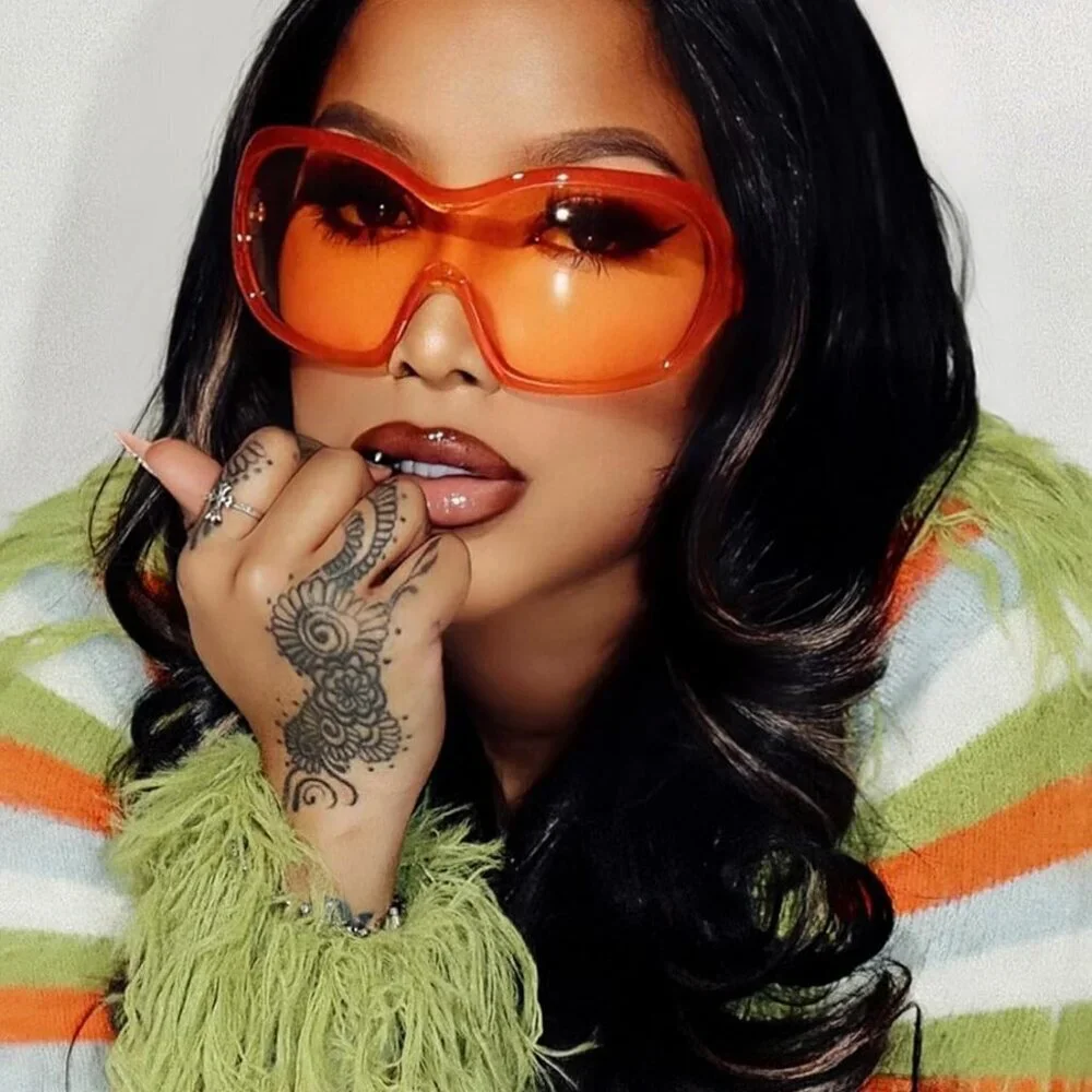 Oversized Trendy Wrap Around Sunglasses for Women Men - Cool Concert shades 2000 - Picture 2 of 9